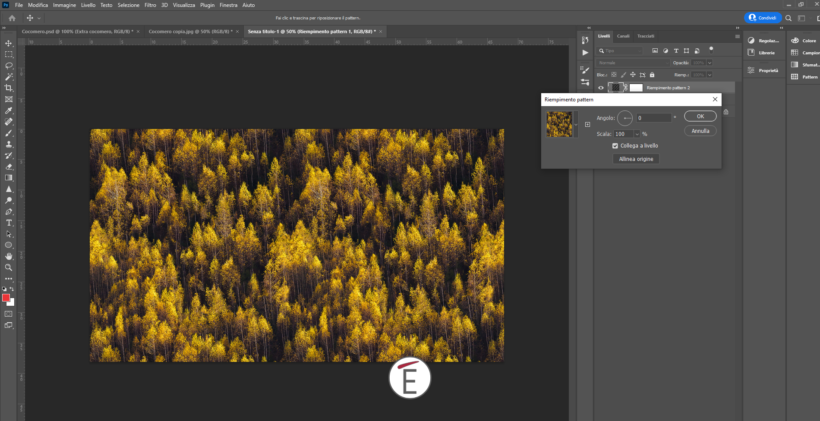 Esempio di pattern in Adobe Photoshop