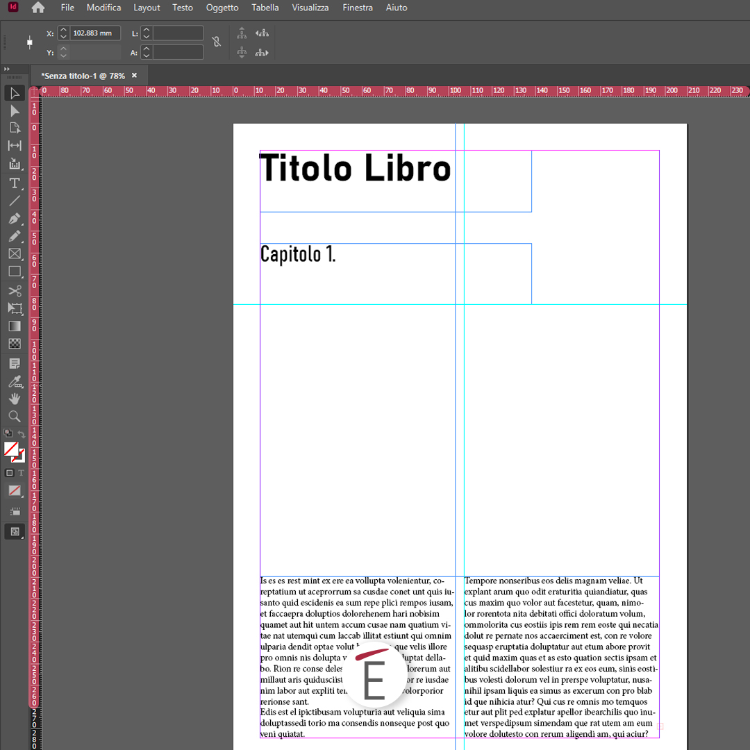 come inserire guide in inDesign tramite i righelli