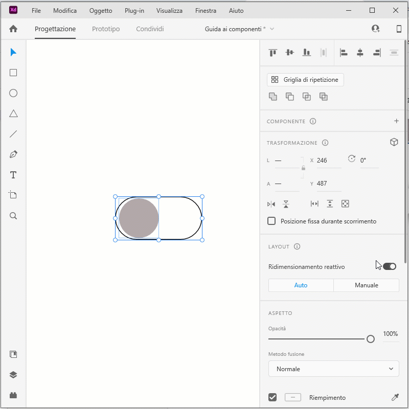 Toggle button in adobe xd