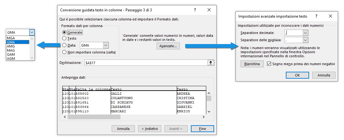 Un classico intramontabile di Excel: lo strumento Testo in colonne_step3